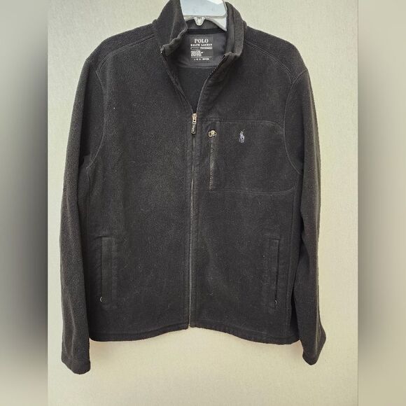 Polo by Ralph Lauren‎ Performance Black  full zip jacket Size LG - Picture 1 of 11